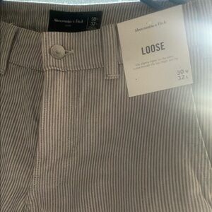 Abercrombie & Fitch Gray Striped Men's Pants